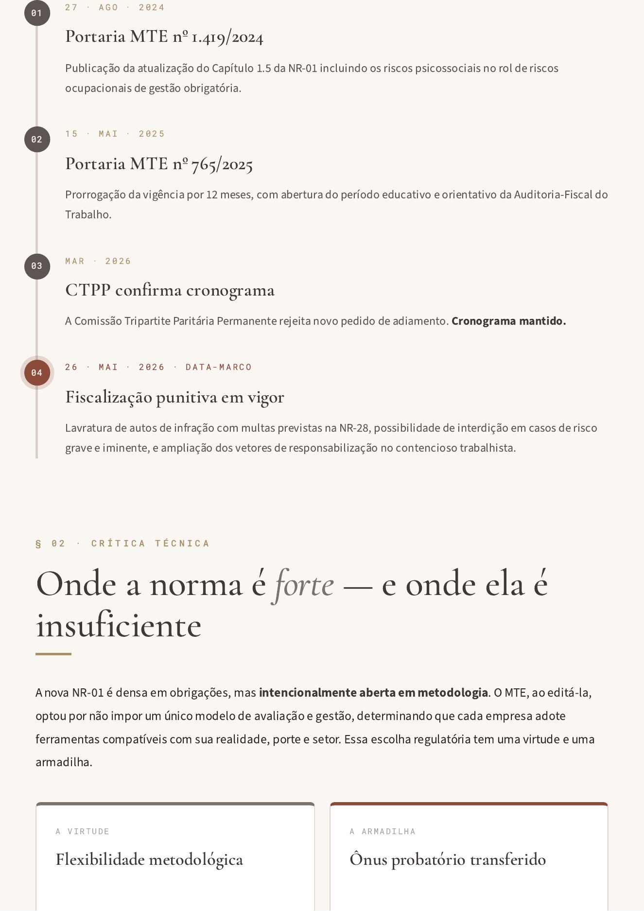 Página 4 da cartilha NR-01: saúde e segurança no trabalho