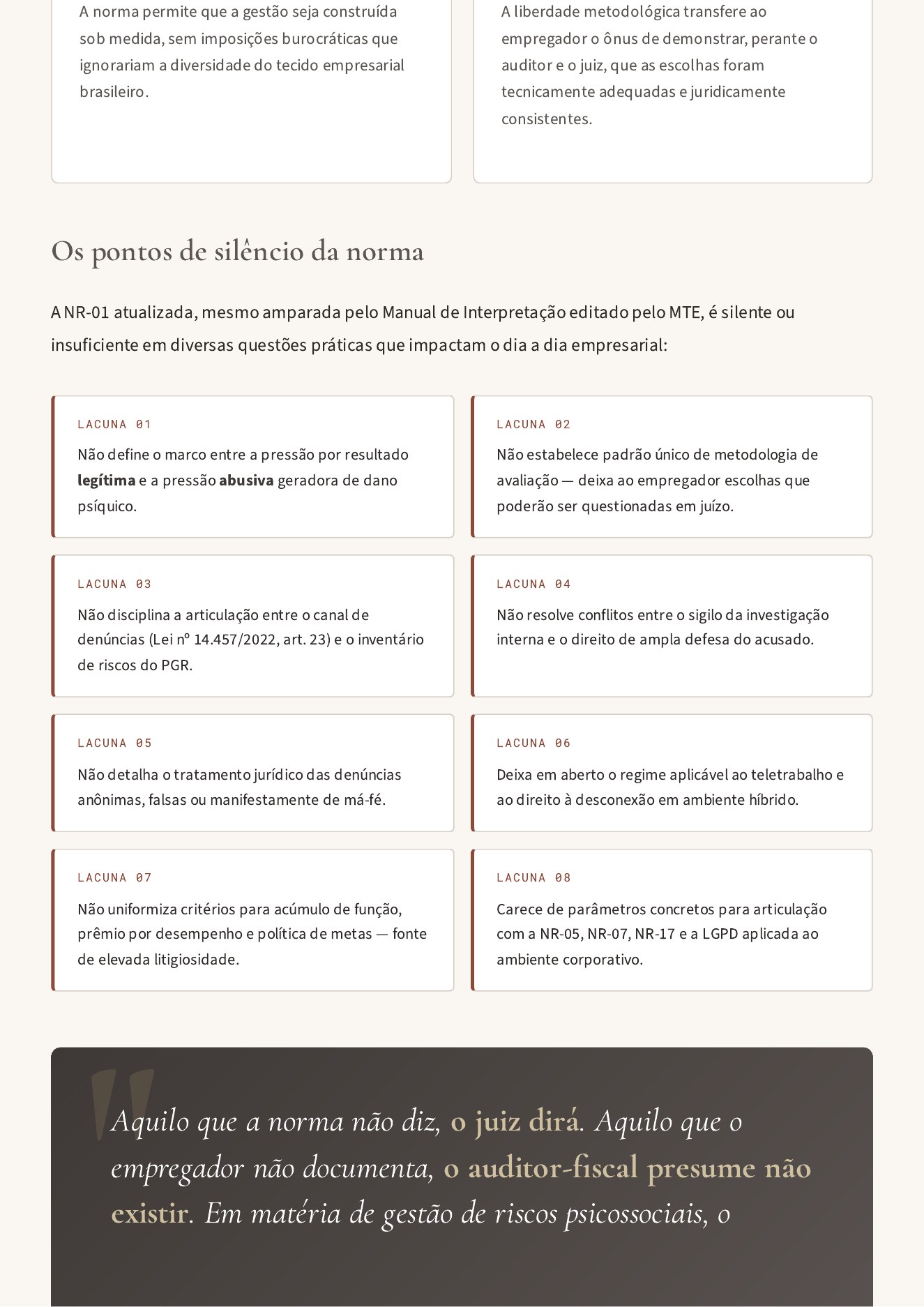 Página 5 da cartilha NR-01: saúde e segurança no trabalho