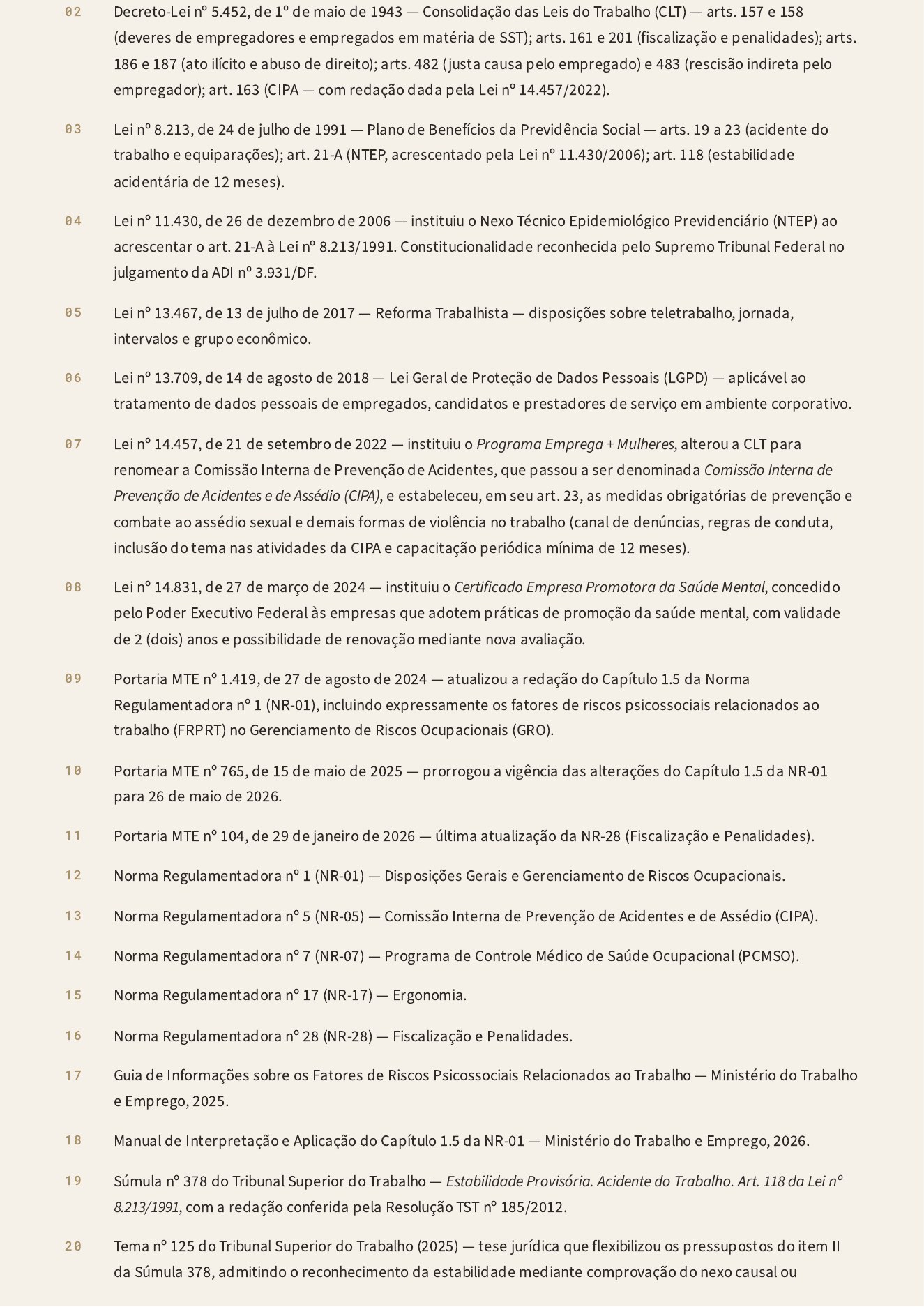 Página 14 da cartilha NR-01: saúde e segurança no trabalho