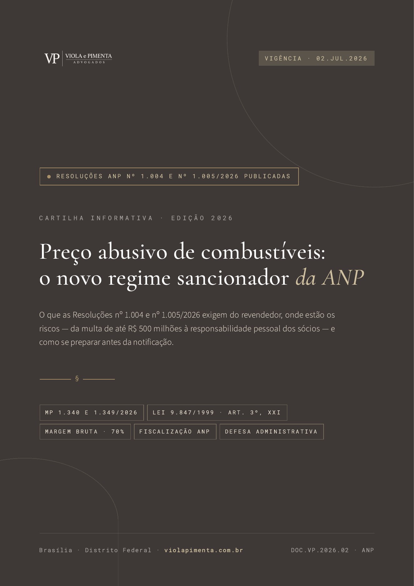 Capa da cartilha Preço abusivo de combustíveis: o novo regime sancionador da ANP