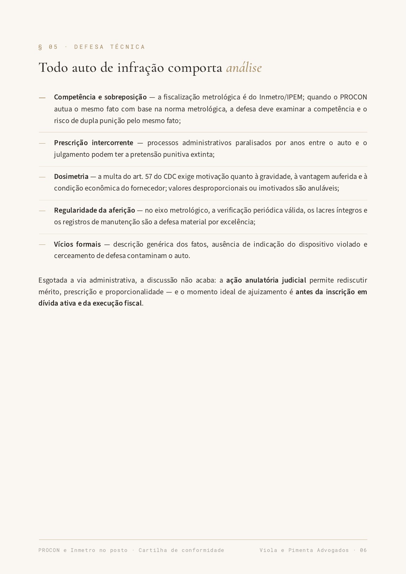 Página 6 da cartilha PROCON e Inmetro no posto: como evitar as multas mais comuns