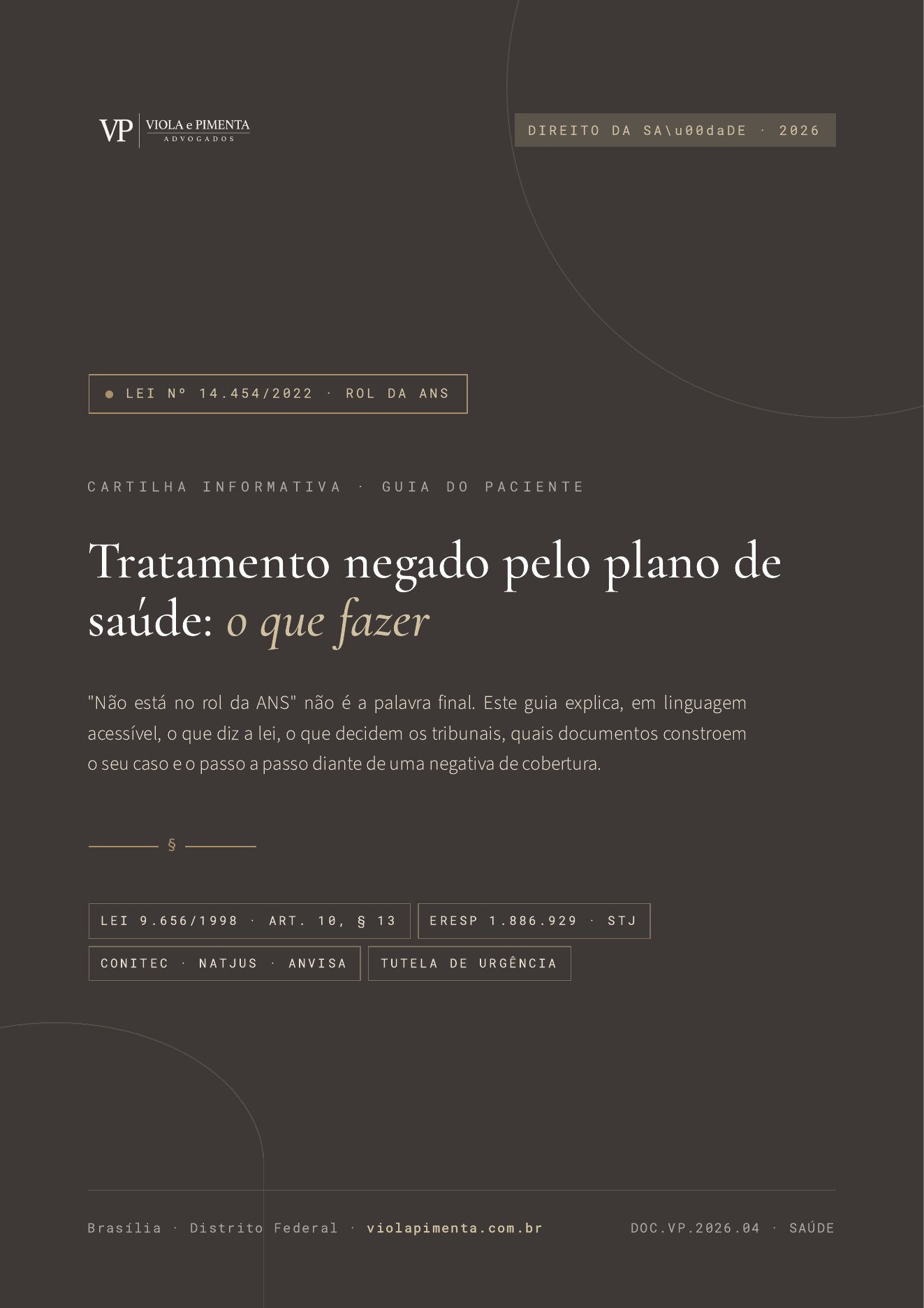 Capa da cartilha Tratamento negado pelo plano de saúde: o que fazer